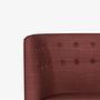 Mayor AJ6 Sofa Samt Walnussholz Blau 6