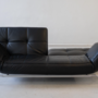 Vintage Pascal Mourgue Smala Sofa und Hocker Schwarz 3