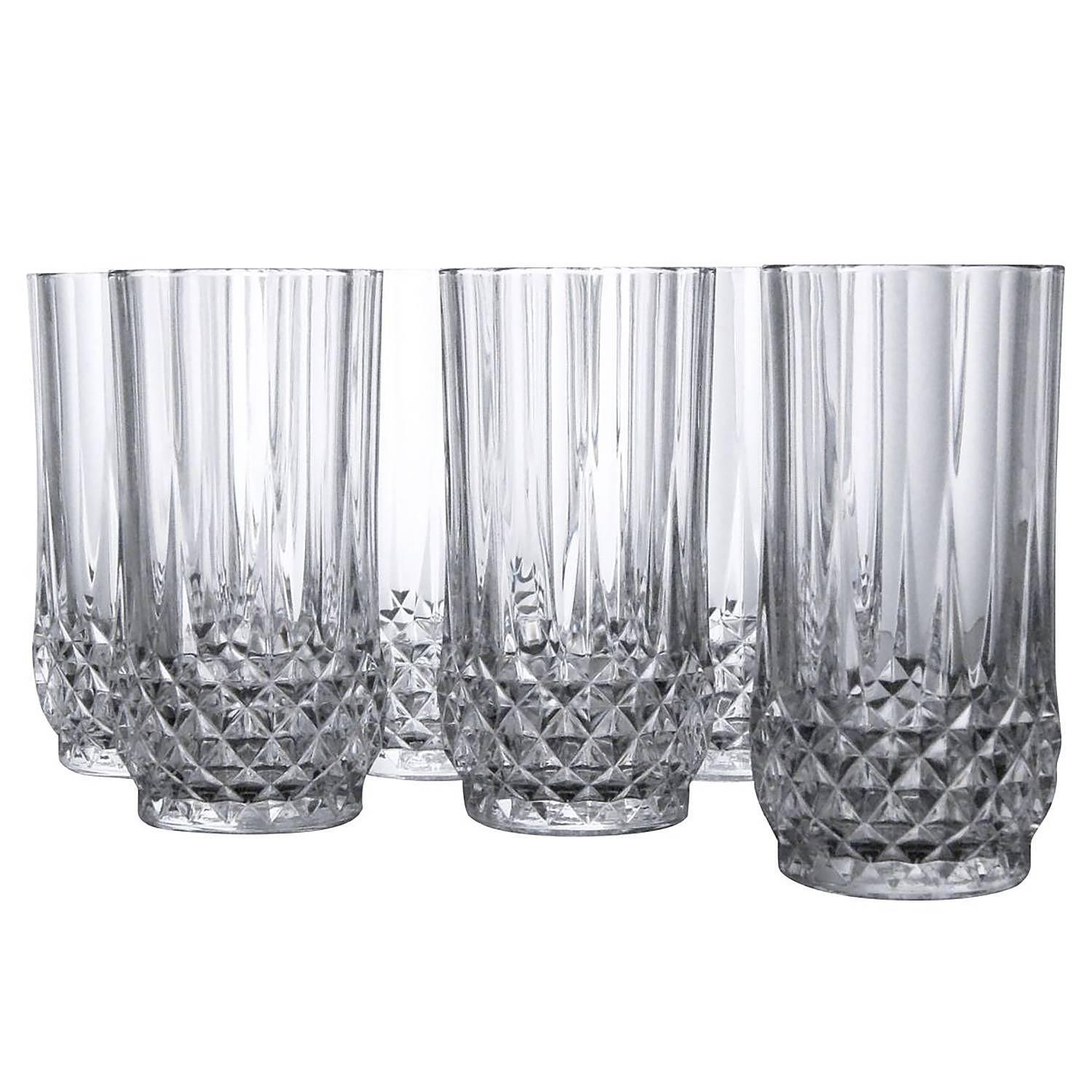 Long drink glass Longchamp Eclat Set of 6 Clear glass Transparent 1