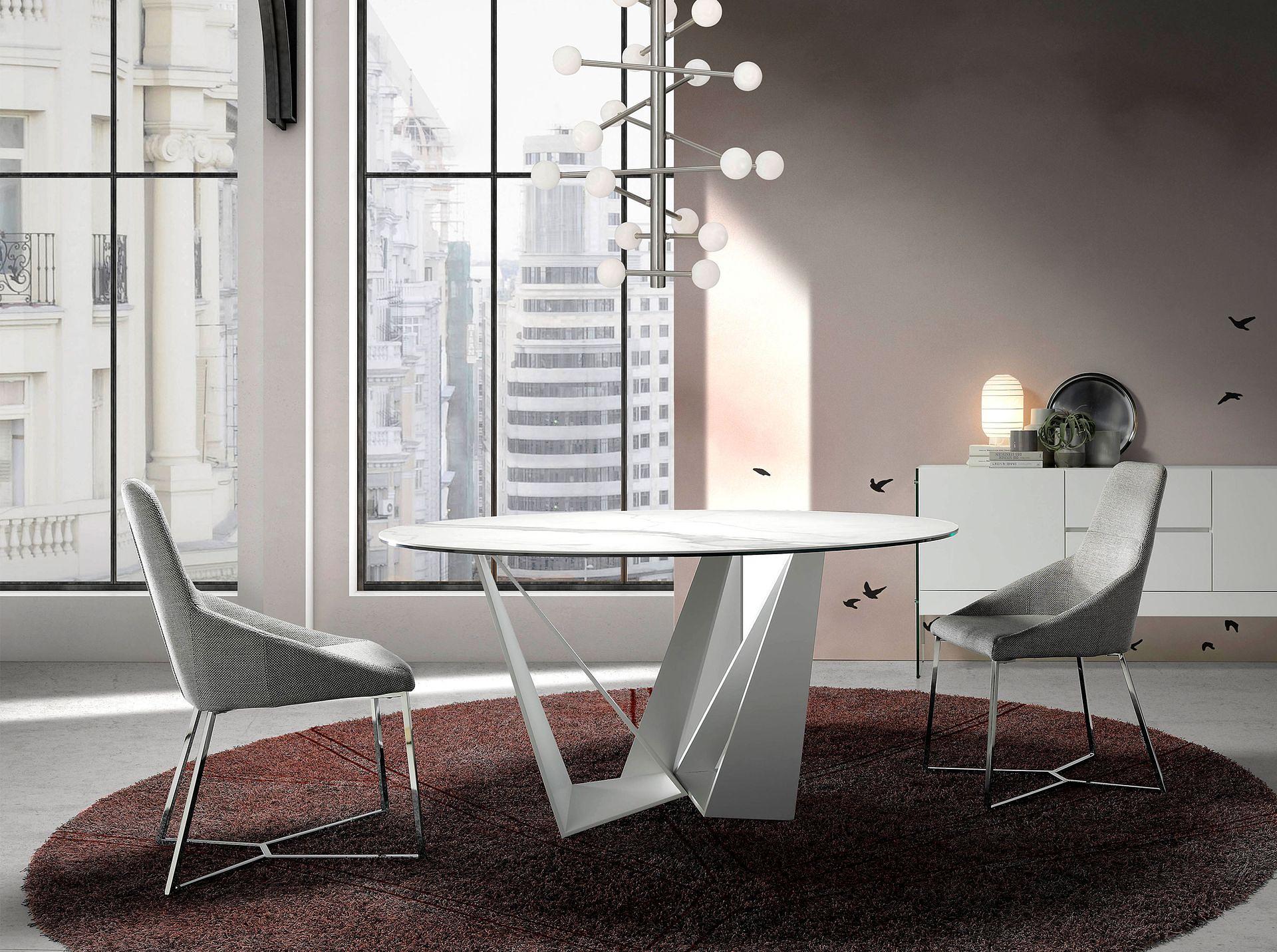 Dining chair stainless steel gray 6