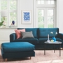 Dylan Sofa 3-Sitzer Velour Lux Petro 2