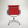 Eames EA 108 Stuhl Chrom Leder Rot 6