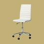 Office swivel chair Vegan leather White 0