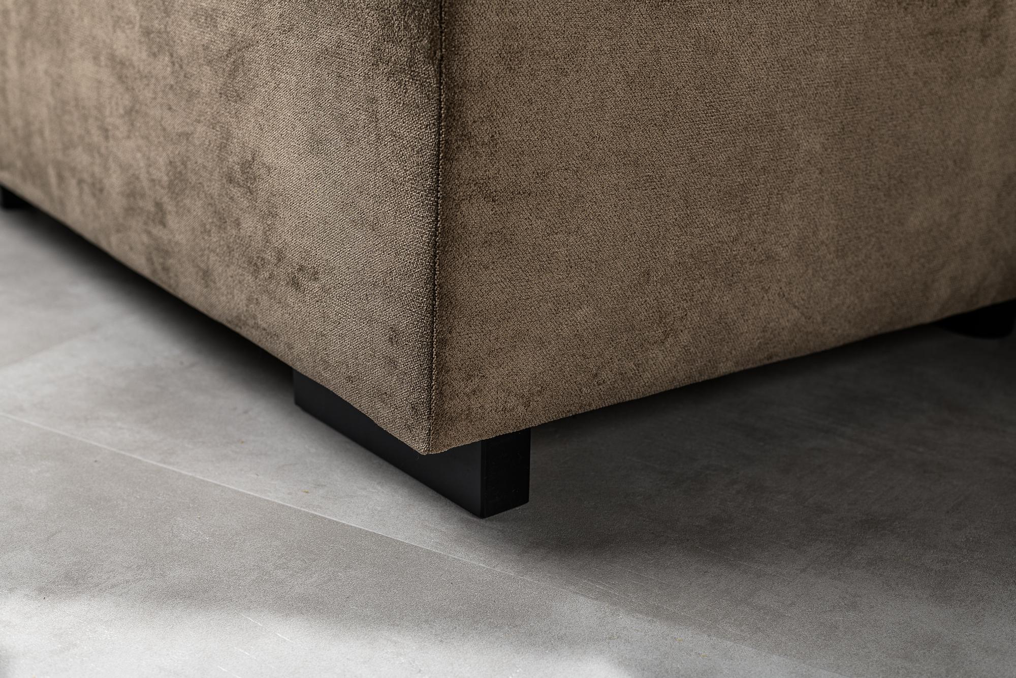Sofa 3-Seater Chaiselongue Left Fabric Brown 7