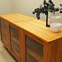 Display cabinet Pine wood 1980s 13