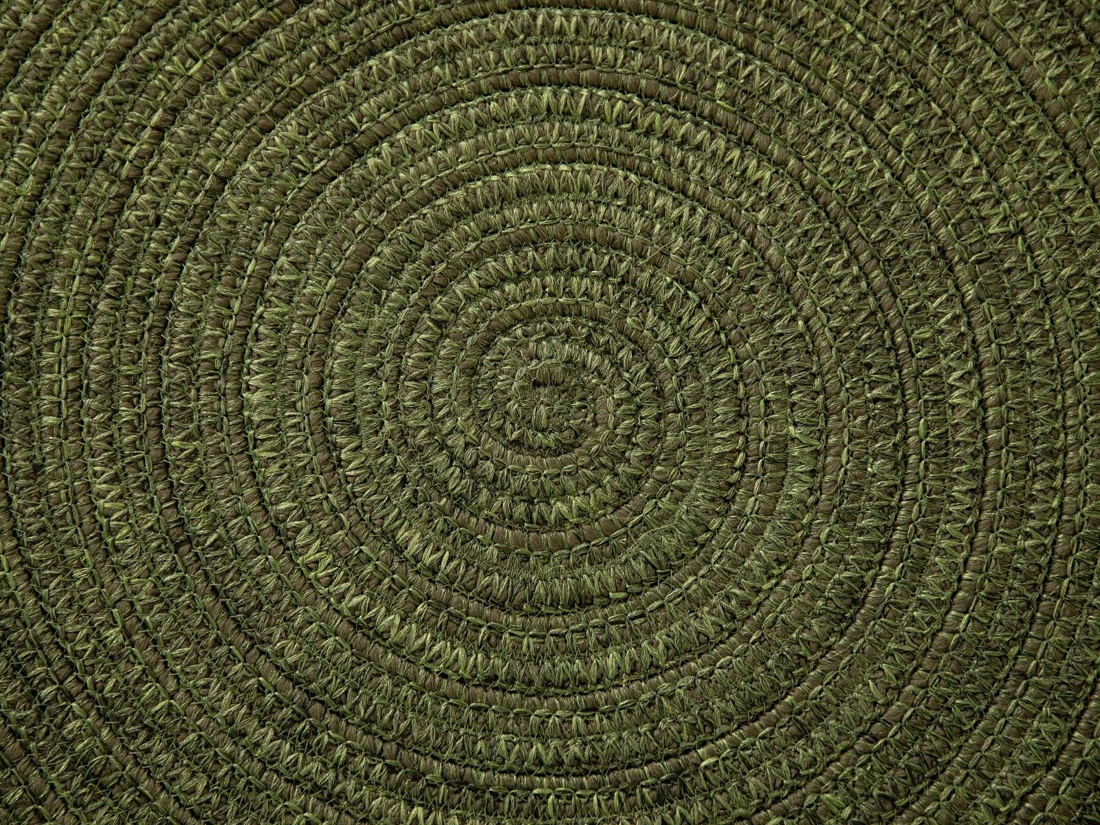 Creu Teppich Runder Synthetik Khaki 150 x 150 cm 2