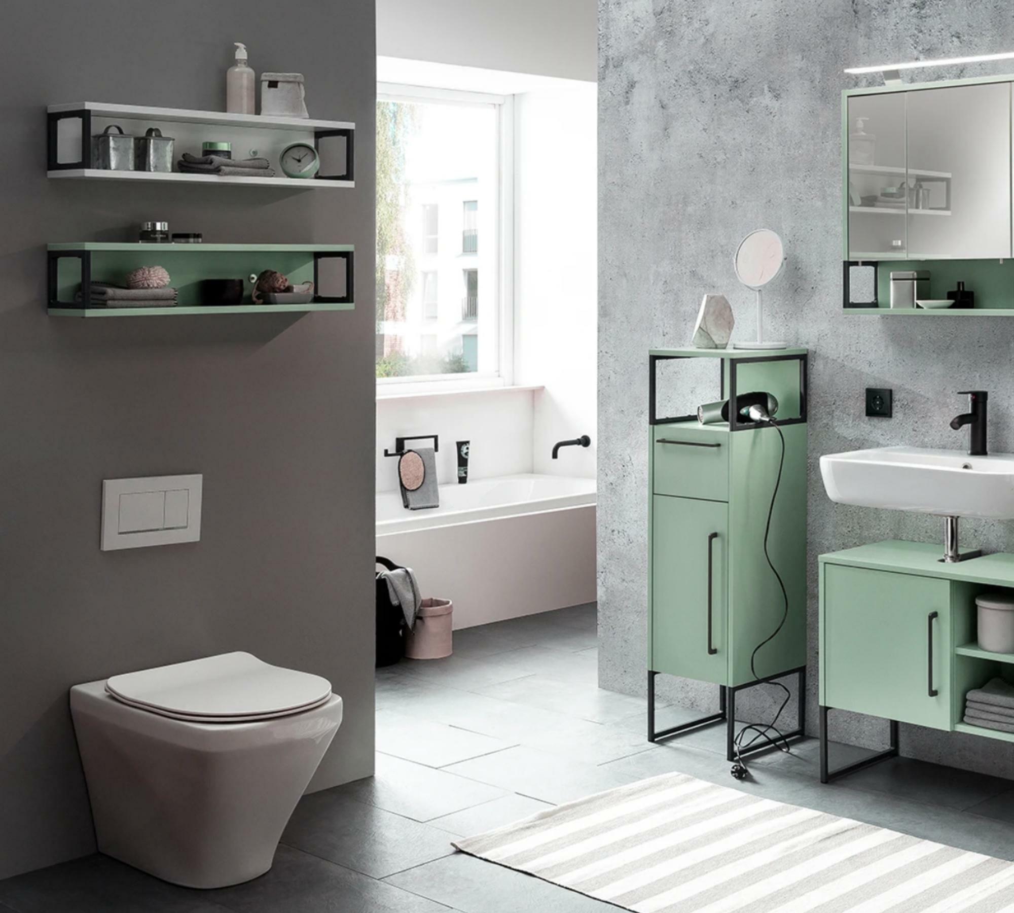 Wall shelf wood mint 3