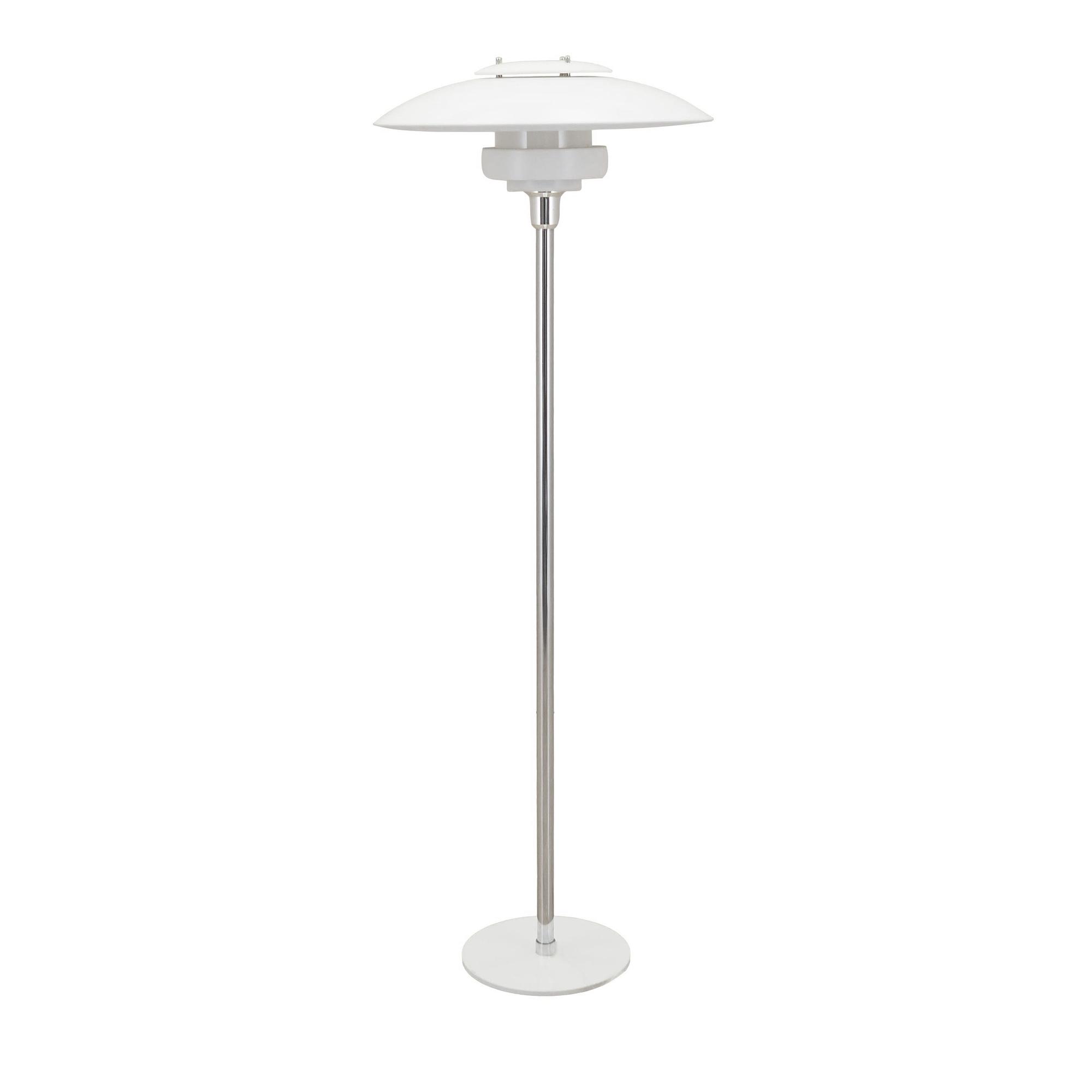 Stehlampe Metall Weiß 1970er Jahre 0