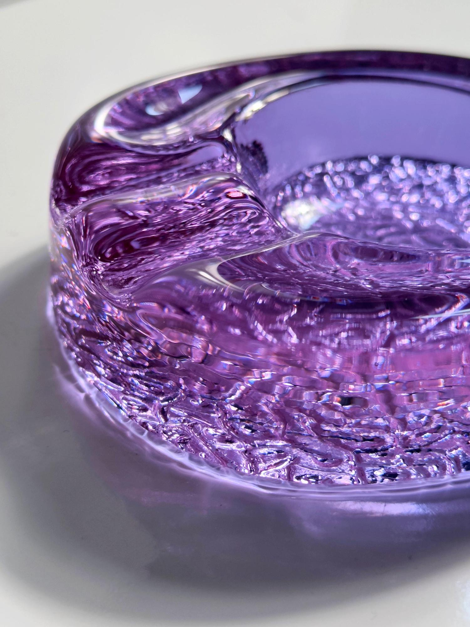 Vintage Palo Santo Bowl Alexandrite glass Murano 1970s 1