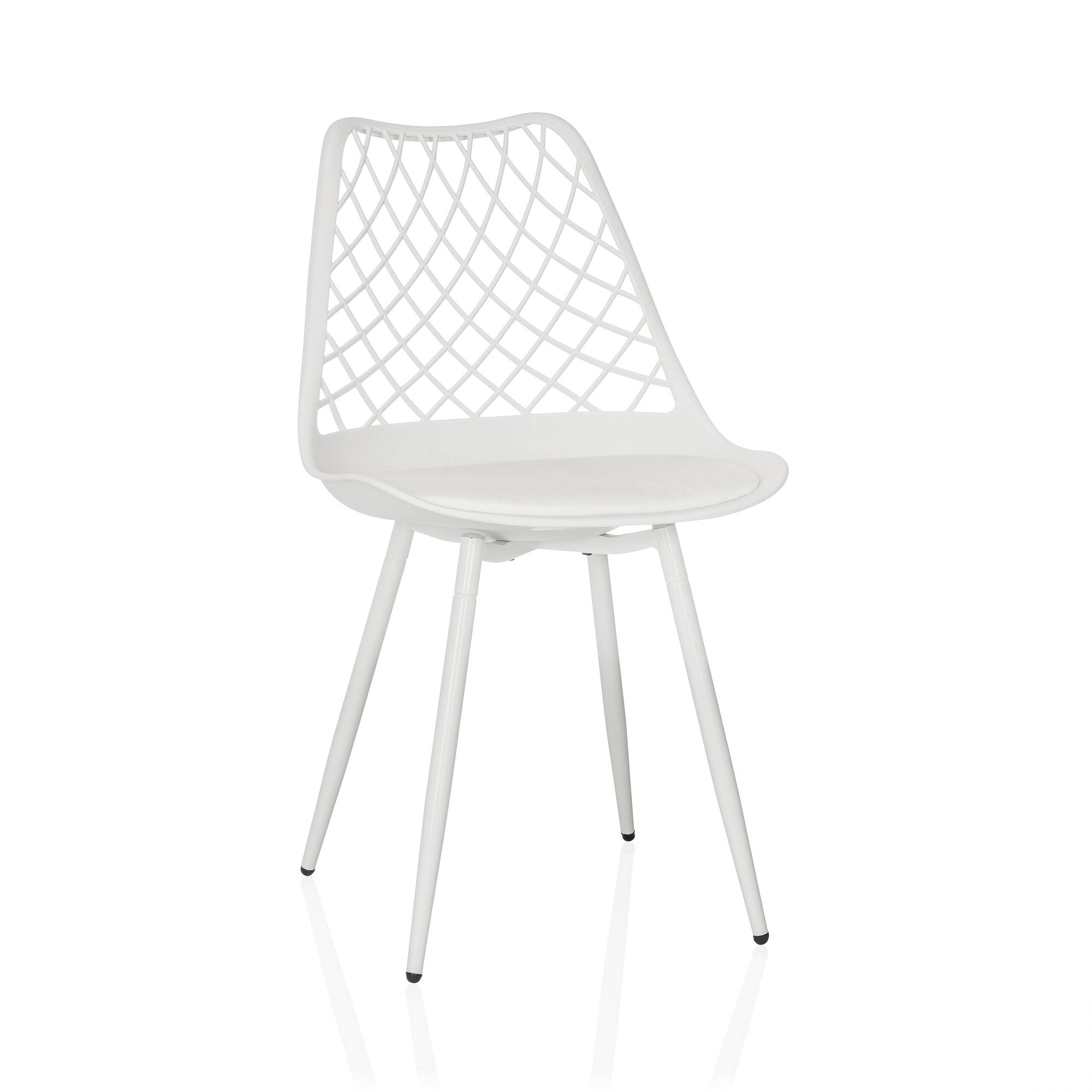 Begio S Sedia a scocca con cuscino Bianco 0