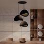 3-Flammig Wabi Sabi Stonefades Pendelleuchte Schwarz 2