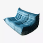 Togo Sofa 2-Sitzer Samt Meerblau 0