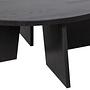 Fries Couchtisch Eichenholz Schwarz Ø 90cm 4