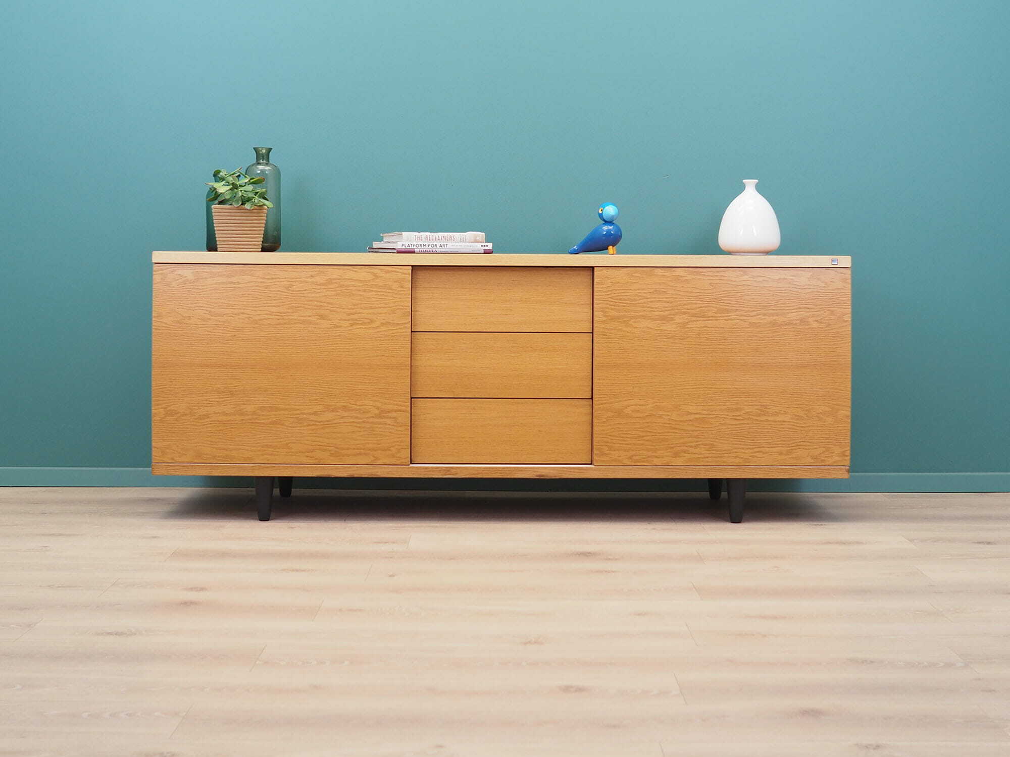 Vintage Sideboard Wood Beige 1990s 1