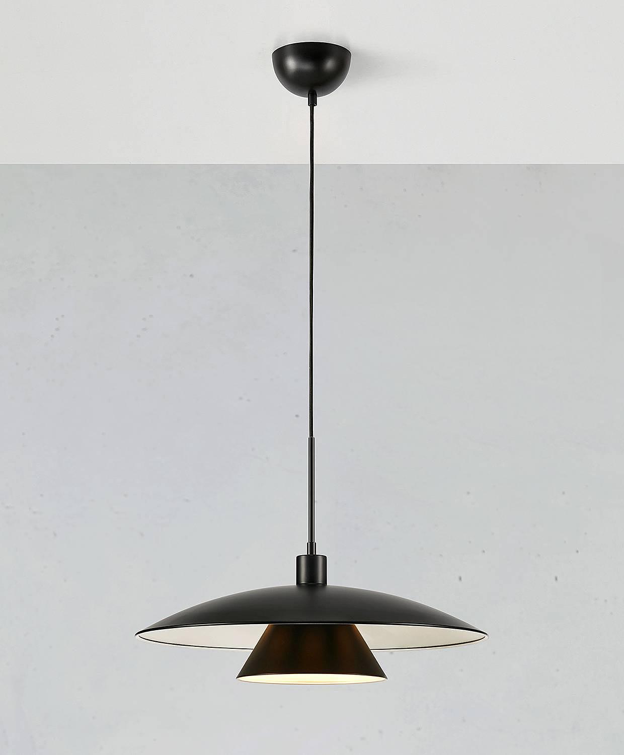 1-Flame Pendant Lamp Millinge Iron Black 2