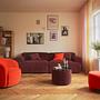 Greta Sofa 3-Sitzer Moss Burgundy 5