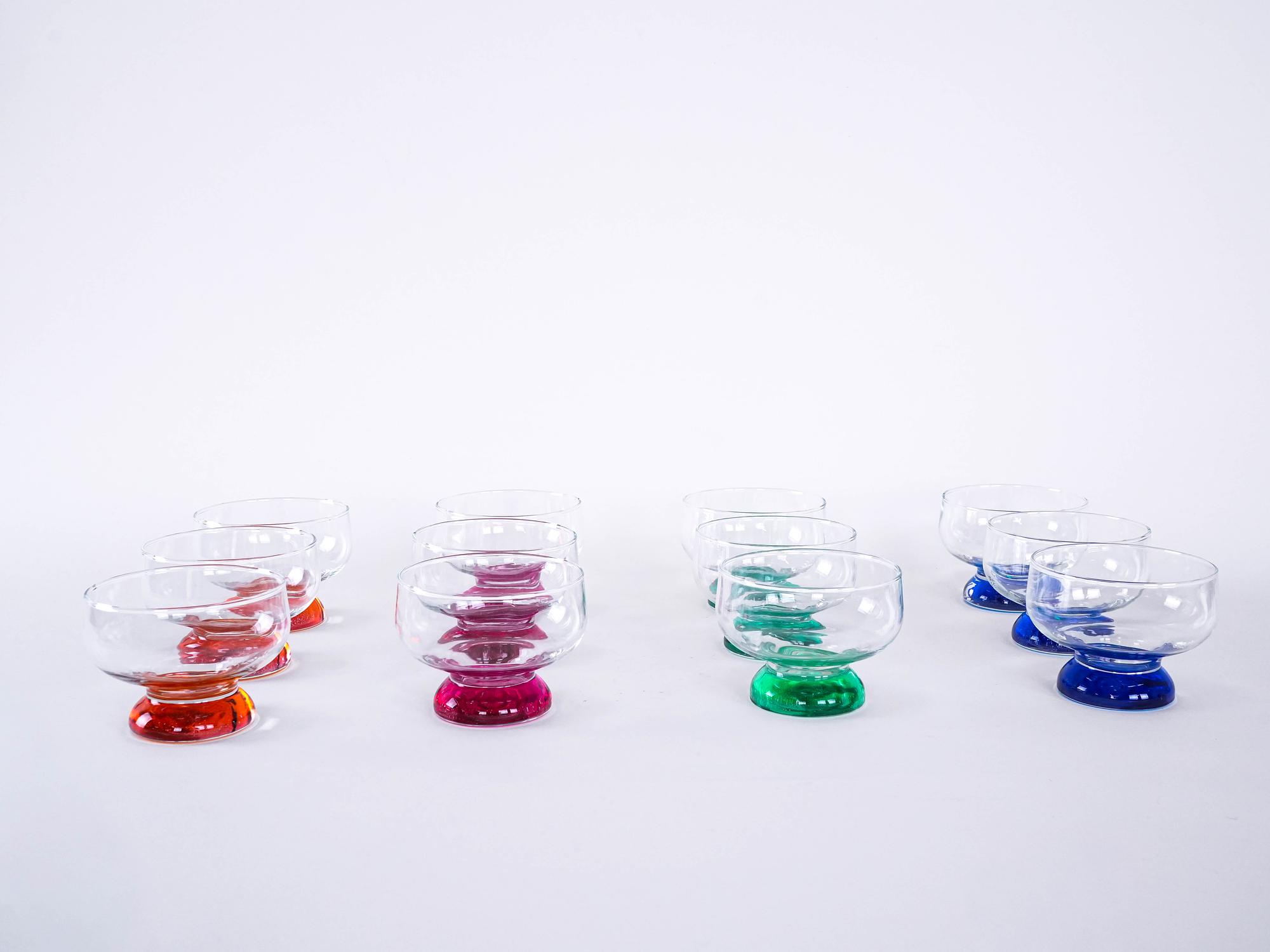 Nachtischschalen-Set Mehrfarbig 1970er Jahre 2