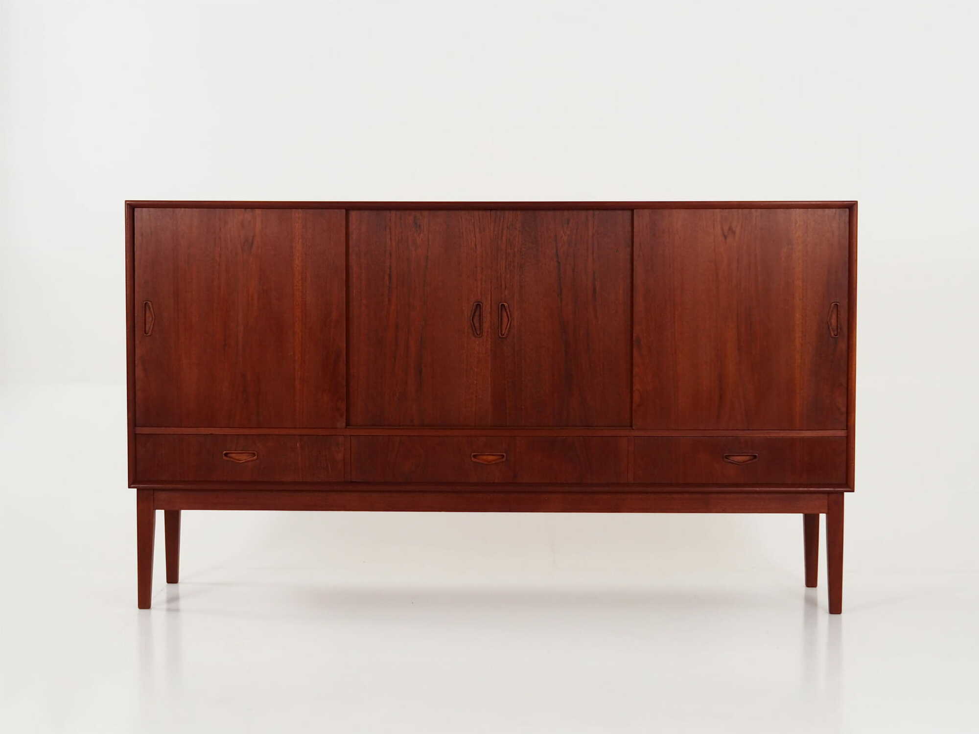 Highboard Teakholz Braun 1970er Jahre 1