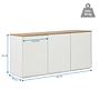 Kelo S Sideboard mit 3 Türen Eiche Weiß 4