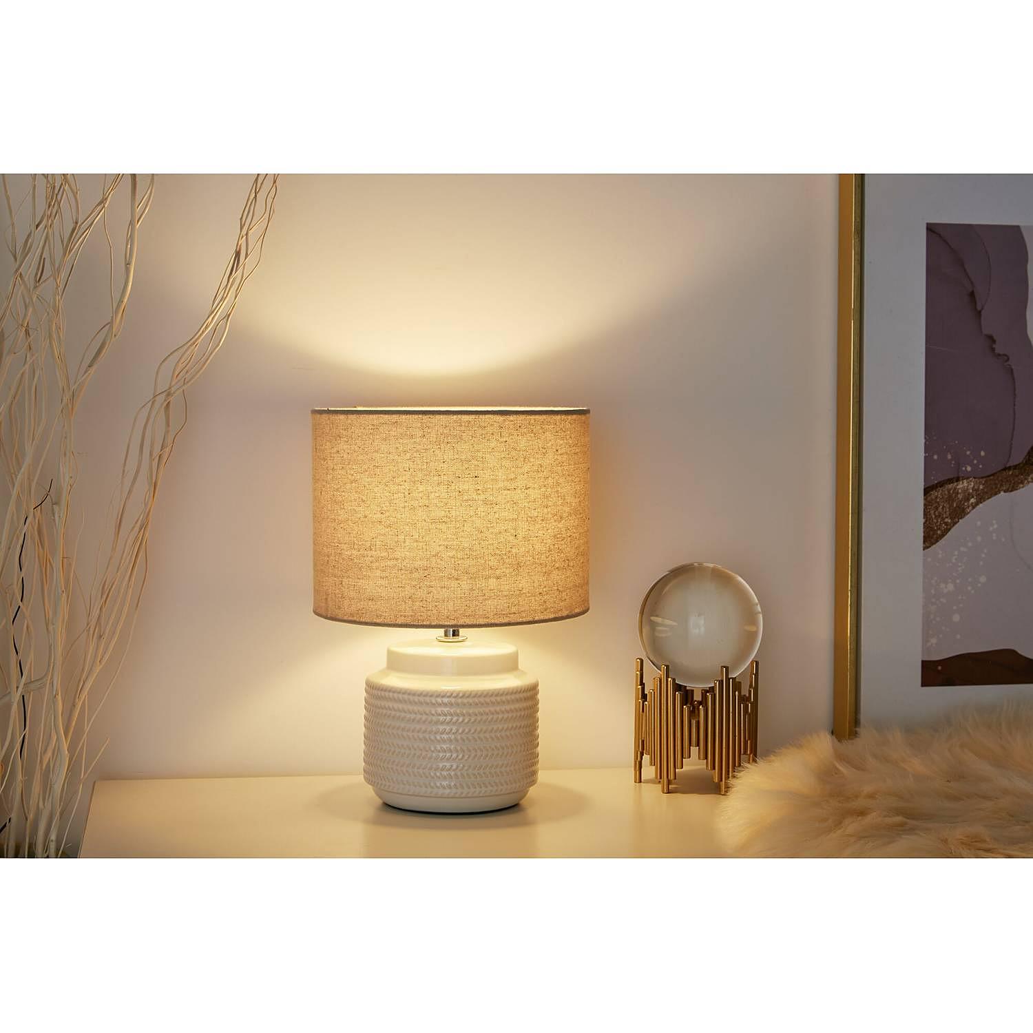 Bright Soul Tischleuchte 1-flammig Mischgewebe Keramik 2