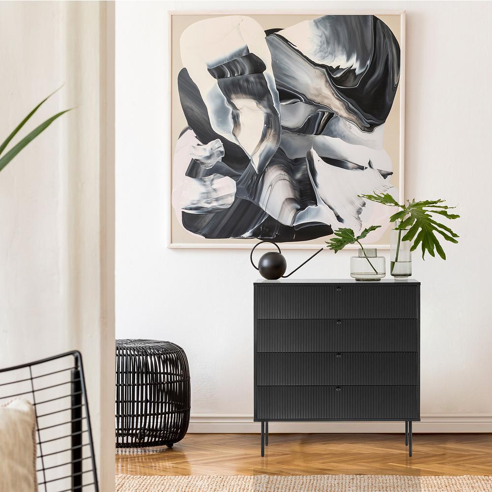 KARBY K Chest of drawers 4 drawers Wood Black 5