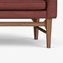 Mayor AJ6 Sofa Samt Walnussholz Blau 7