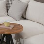 Ecksofa Textil Weiß 3