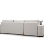 Modernes Sofa Récamiere Links Creme mit Tisch 7