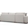 Modern sofa chaise lounge left cream with table 7