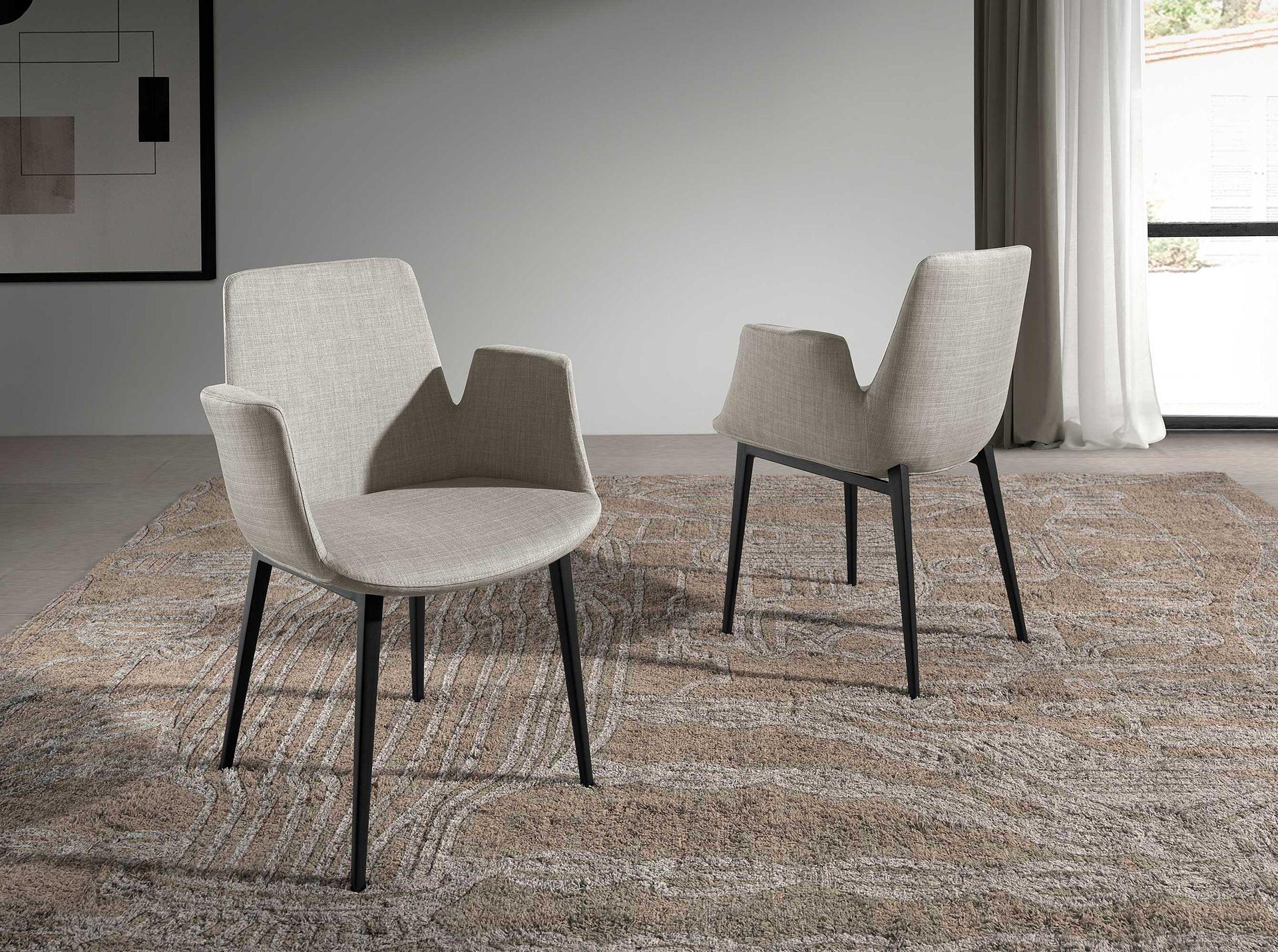 Dining chair fabric grey 3