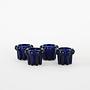 4x Candle Holder Set Cobalt Blue
1970s 2