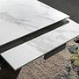 Dining table Black steel Porcelain-marble 4