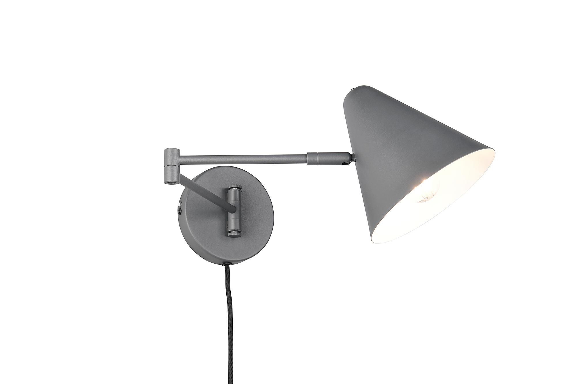 1-Light Cosima Wall Lamp Iron Dark Grey 2