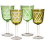 4x Tie Up Wine Glasses Set Multicolor 0