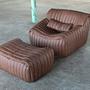 Sandra Lounge Set 2-piece. Smooth leather Folk Brown 2