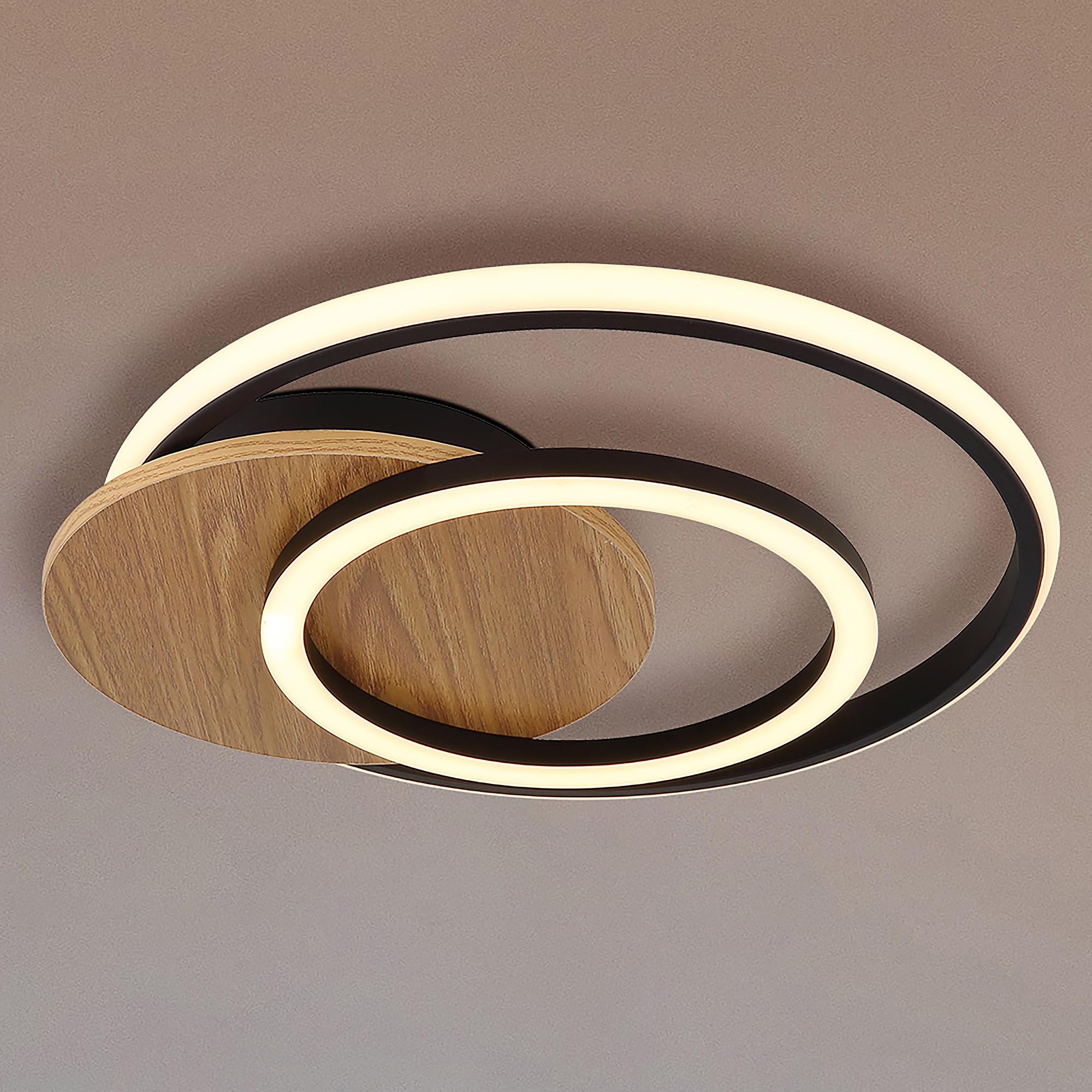 1-Flammig Julio LED-Deckenleuchte Acrylglas Braun 0