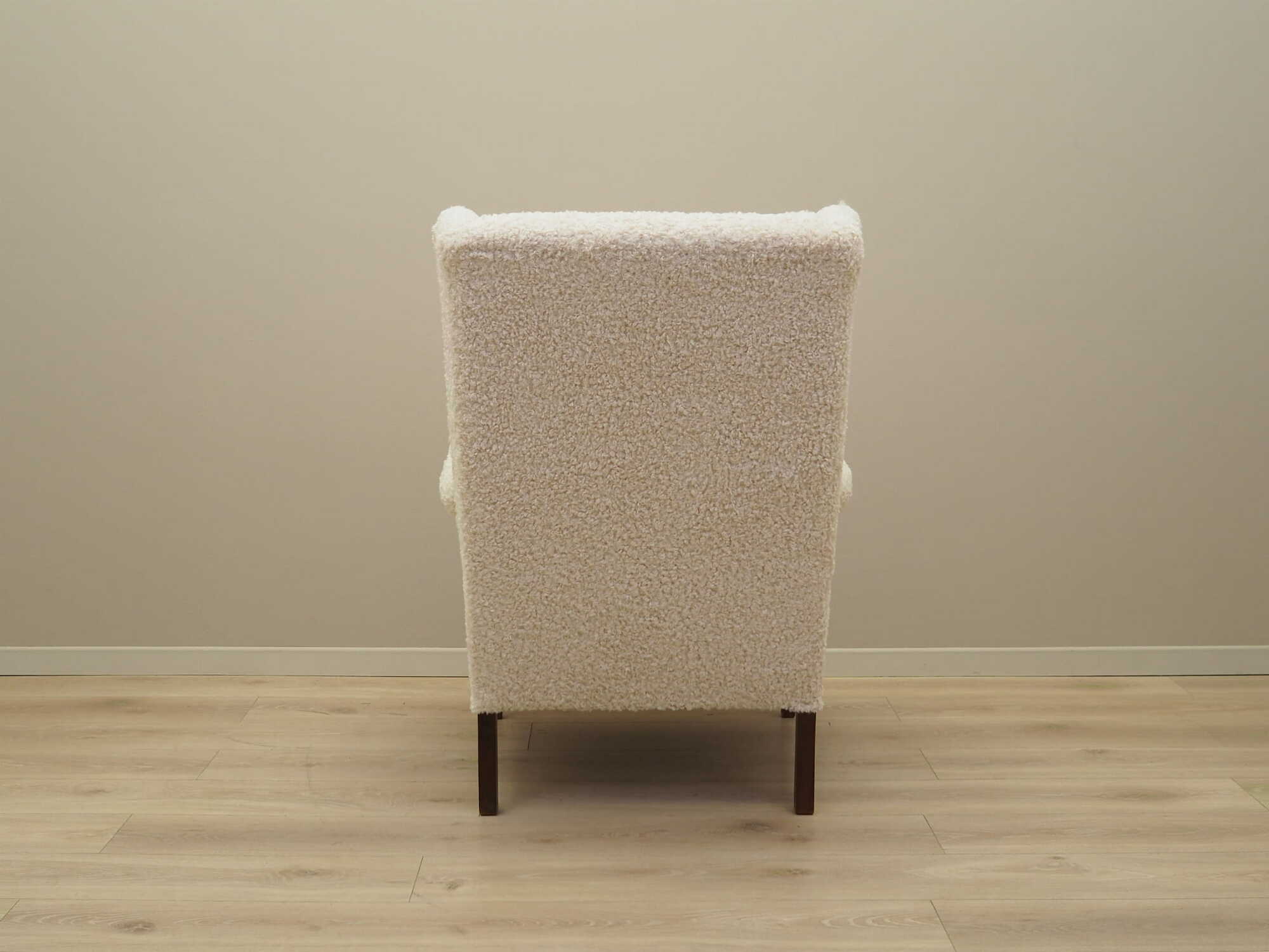 Armchair Textile Wood Cream 1960s 5