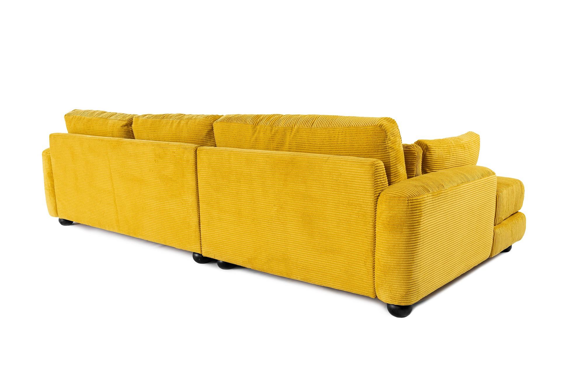 River Ecksofa Links Gelb 8