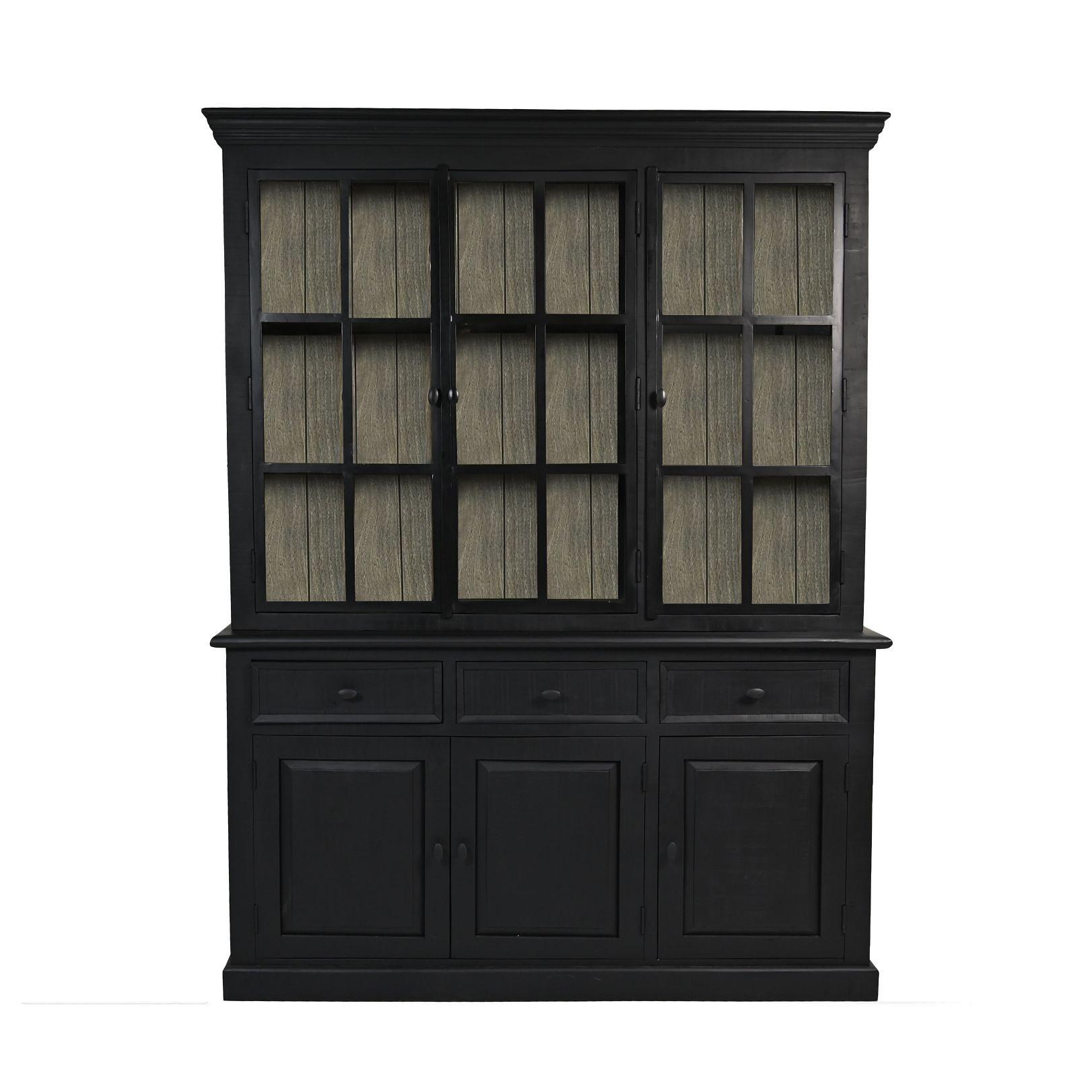 Provence Buffetschrank mit 6 Türen Mangoholz Metall 0
