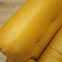 2-seater sofa Leather Yellow 1960s 8