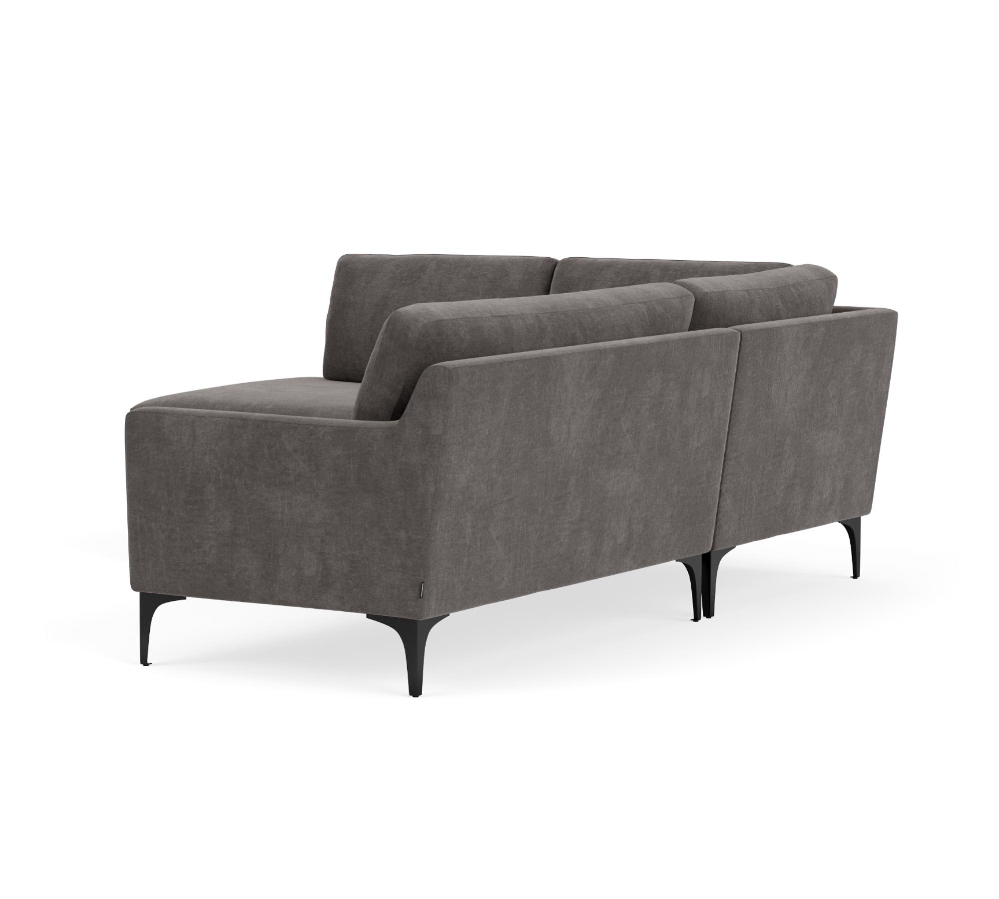 Astha Sofa Récamiere Links Danny Steel Grey 3