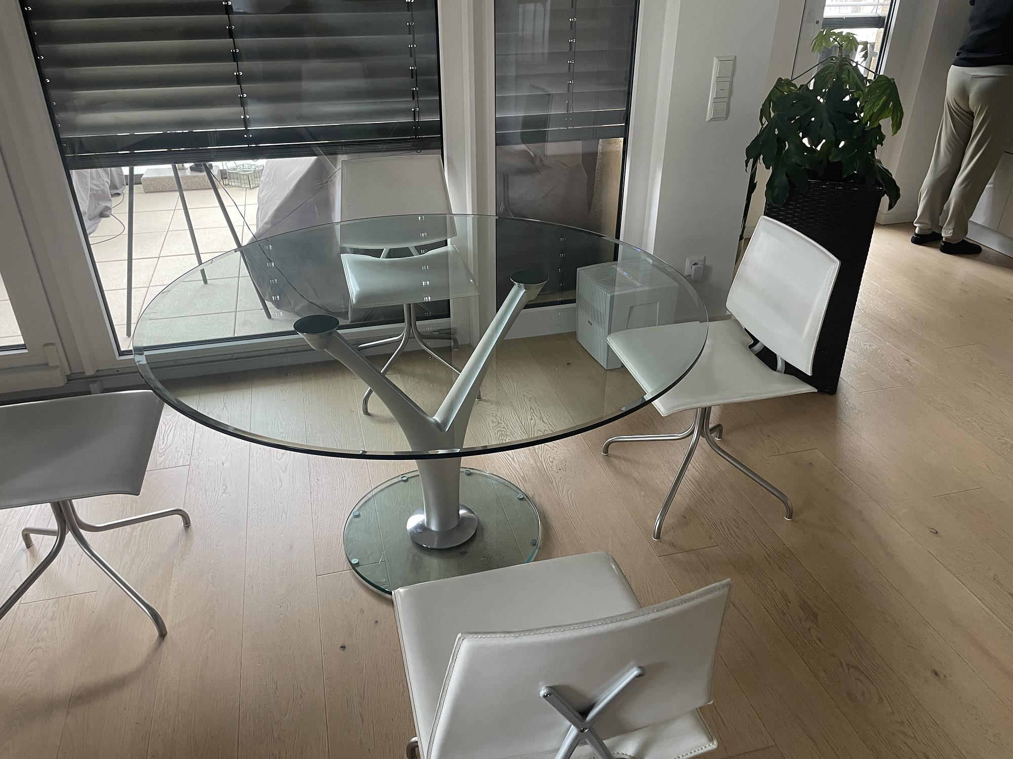 Glass Table Silver 1