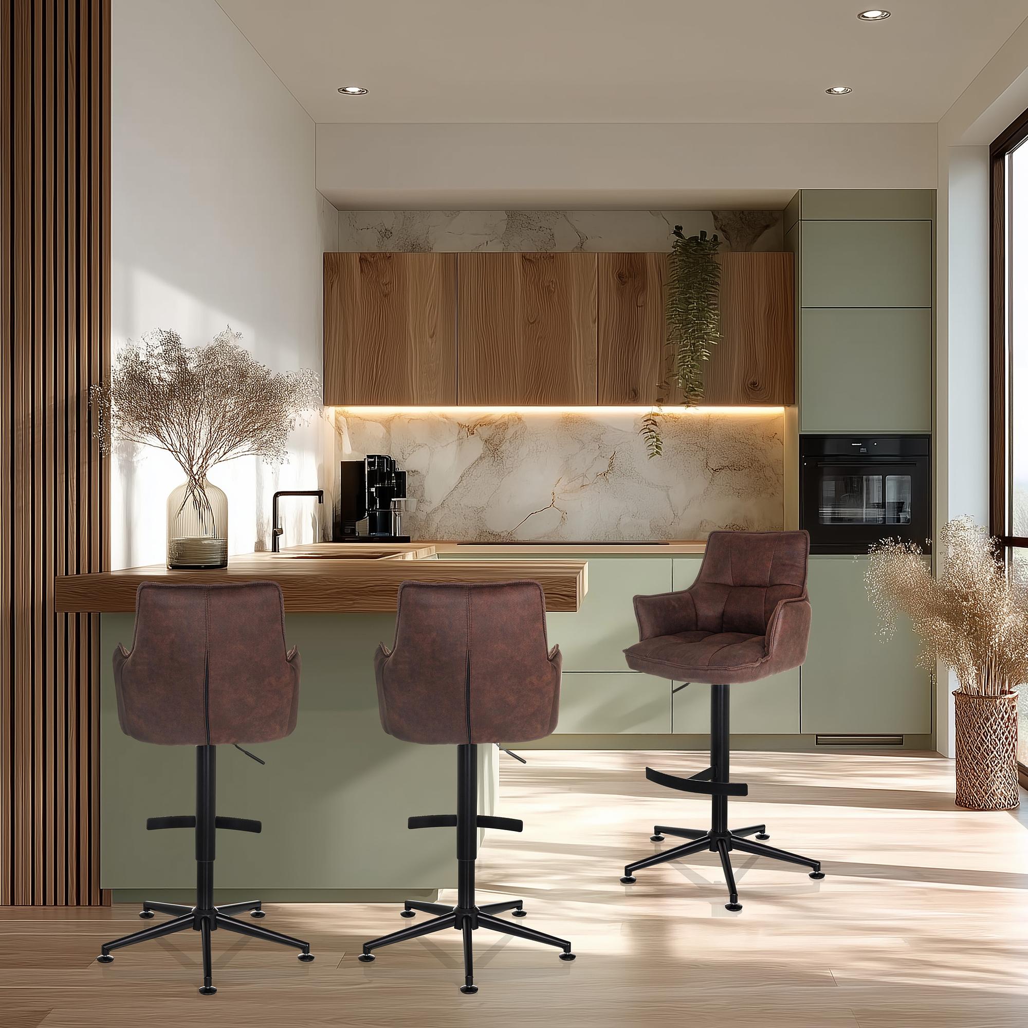 SOLAO LIFE HIGH Barstuhl Stoff Braun 3