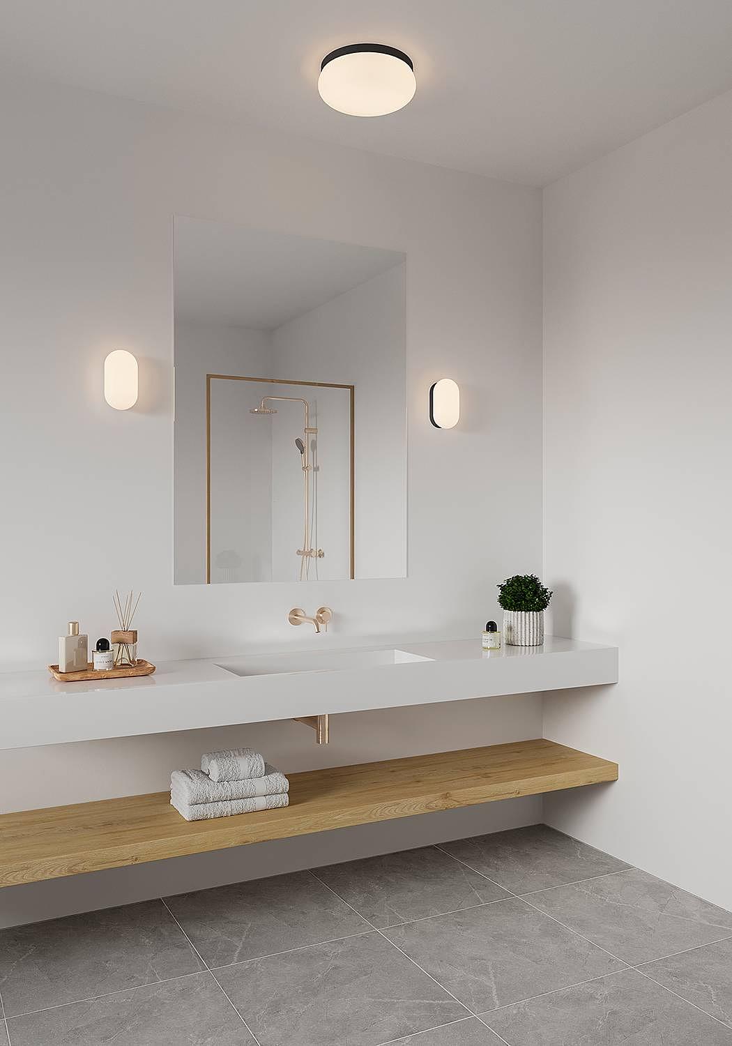 1-Flammig Foam Wandleuchte Polycarbonat Schwarz 2