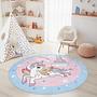 Unicorn children's rug Multicoloured Ø150cm 0