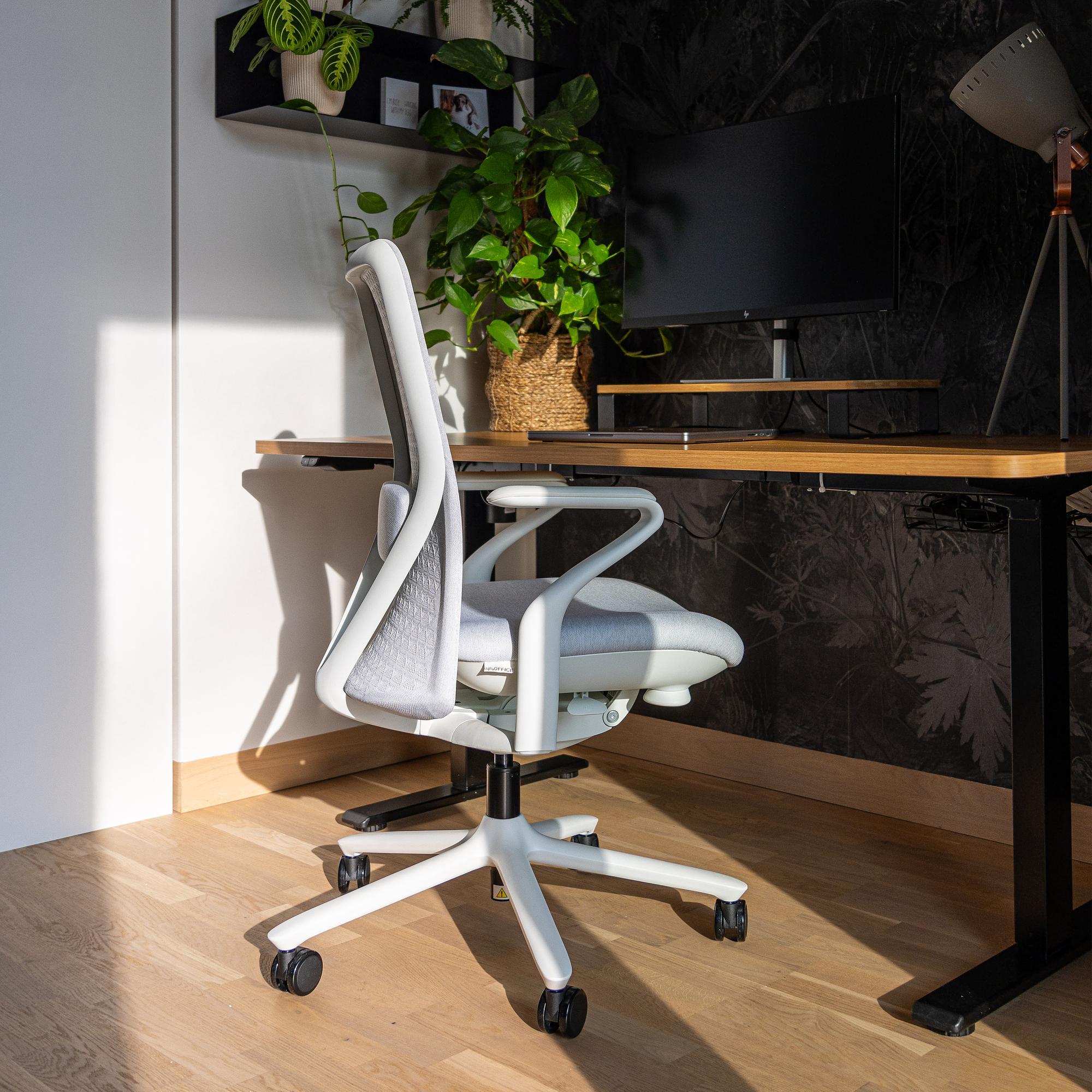 VERVIO Bürostuhl Netzstoff Hellgrau 6