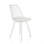 Begio S shell chair with seat cushion White 1