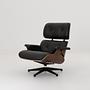 Eames Lounge Chair mit Ottoman Palisander Schwarz 2