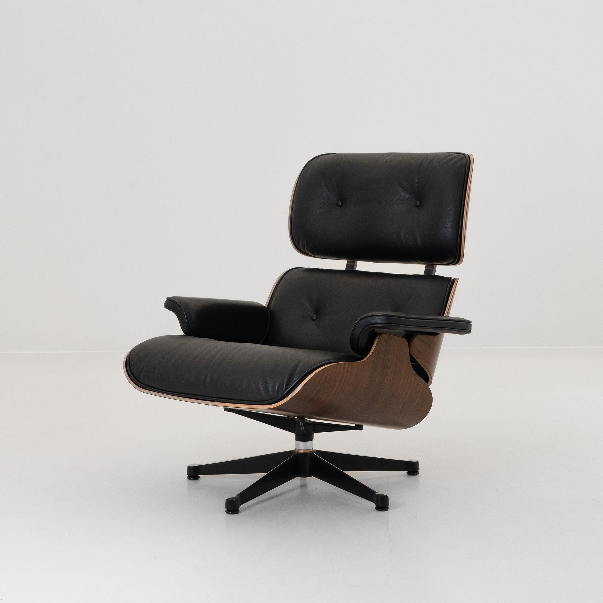 Eames Lounge Chair mit Ottoman Palisander Schwarz 2