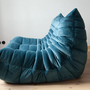 Togo Sofa 2-Sitzer Samt Meerblau 1